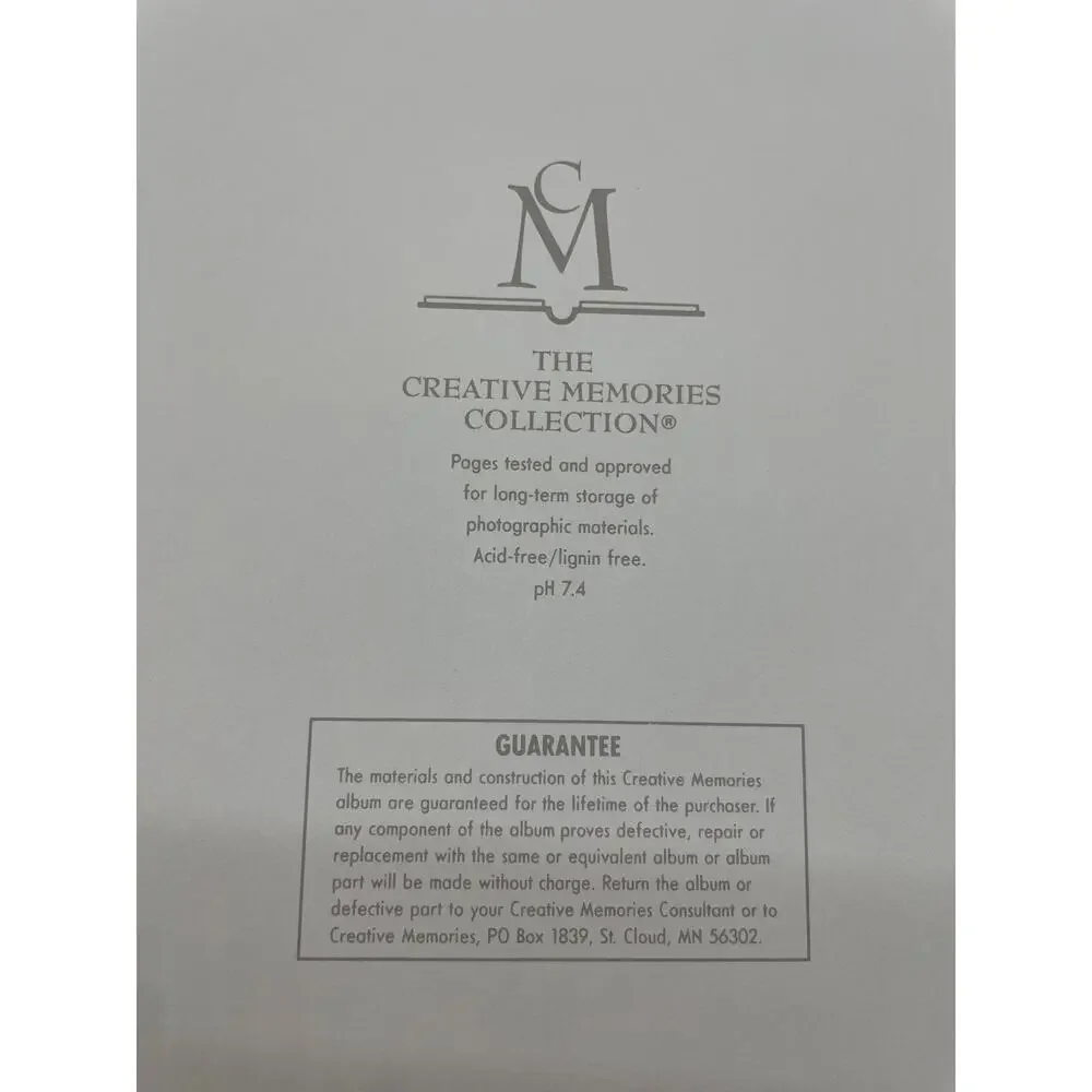 Album Scrapbook Creative Memories 12x12 Green Gold Expandable Post Bound